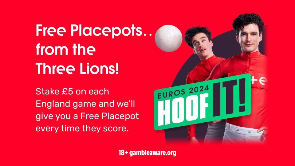 Get a £1 free placepot every time England score with Tote