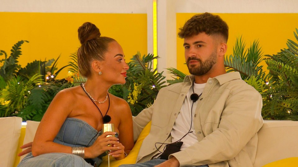 Editorial Use Only. No Merchandising. No Commercial Use. Mandatory Credit: Photo by ITV/REX/Shutterstock (14526350m) Nicole Samuel & Ciaran Davies 'Love Island' TV Show, Series 11, Episode 4, Mallorca, Spain - 06 Jun 2024 New Arrival Uma Spends Alone Time with Ayo and Joey Uma's Arrival Leaves Joey Doubting His Connection with Samantha Ciaran Is Left Torn Between Harriett and Nicole