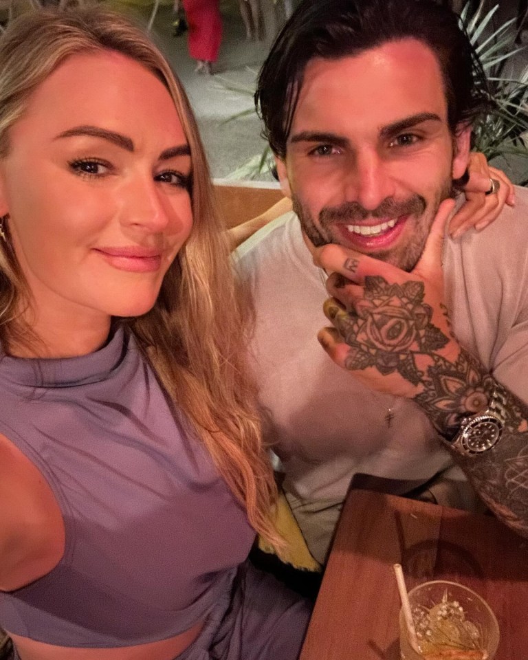 Laura with boyfriend Adam Collard