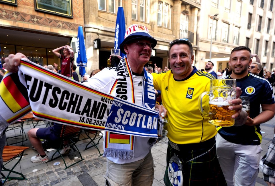 Scotland fans will face Germany in Munich tomorrow