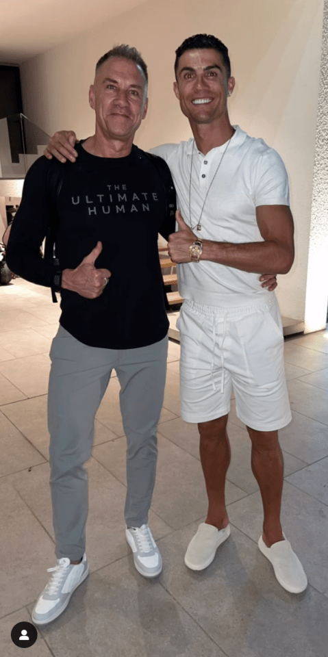 Brecka poses with Cristiano Ronaldo in Saudi Arabia