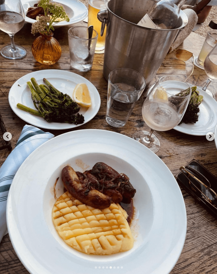 A hearty sausage and mash meal was savoured in Soho Farmhouse