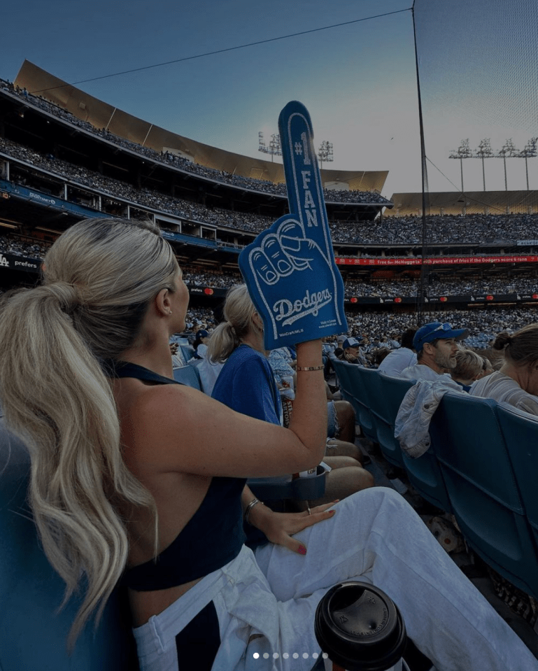 Aine May and Gallagher took in a Dodgers game when in LA