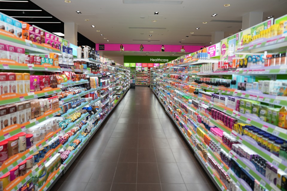 Shoppers can pick up all the usual health and beauty products