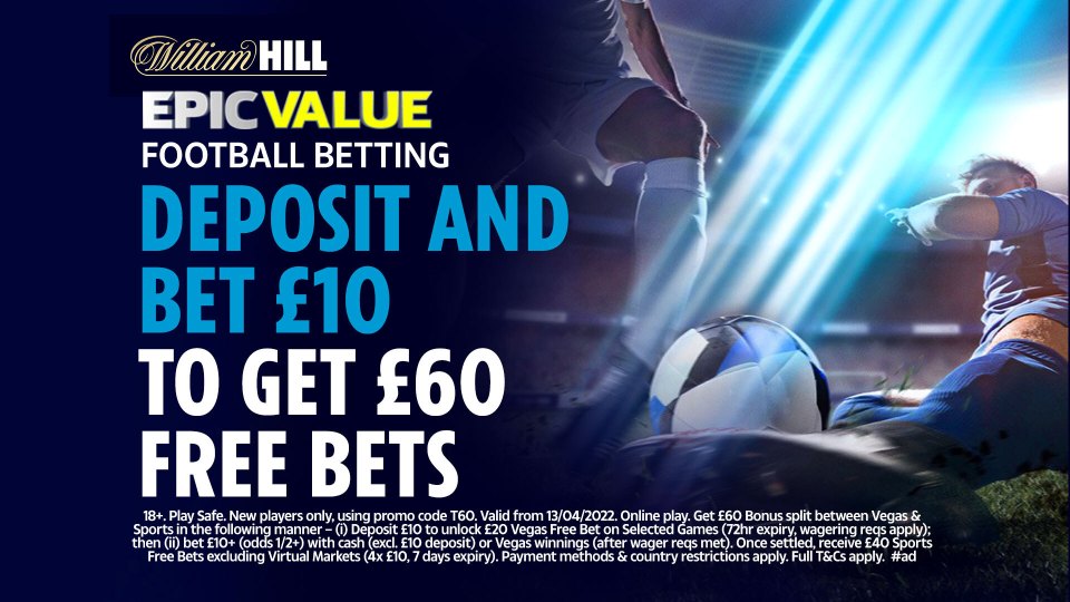 Get £60 in football free bets and bonuses for Euro 2024 clash with William Hill