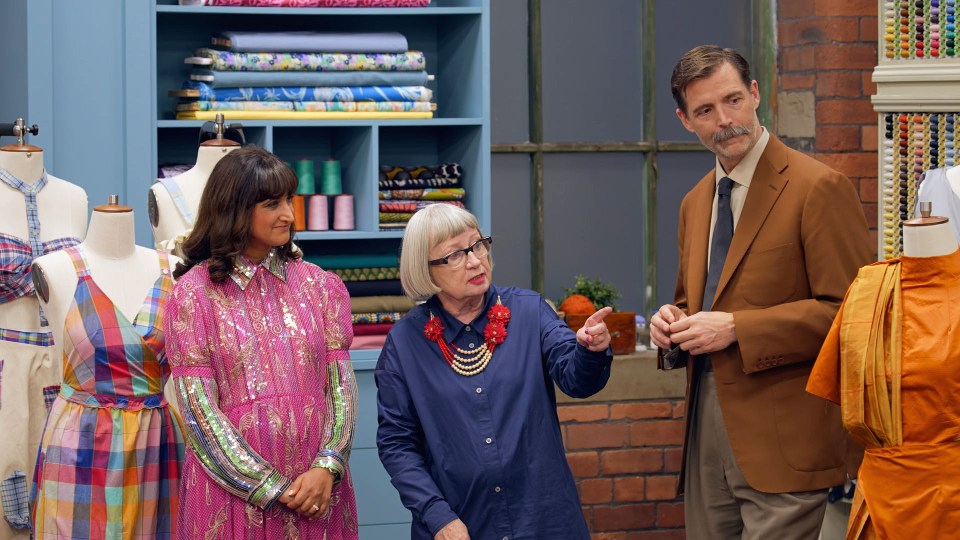 The Great British Sewing Bee S10,18-06-2024,5,Priya Khanchandani, Esme Young, Patrick Grant..,Guest Judge, Priya Khanchandani with Judges, Esme Young & Patrick Grant....,Love Productions,Screengrab