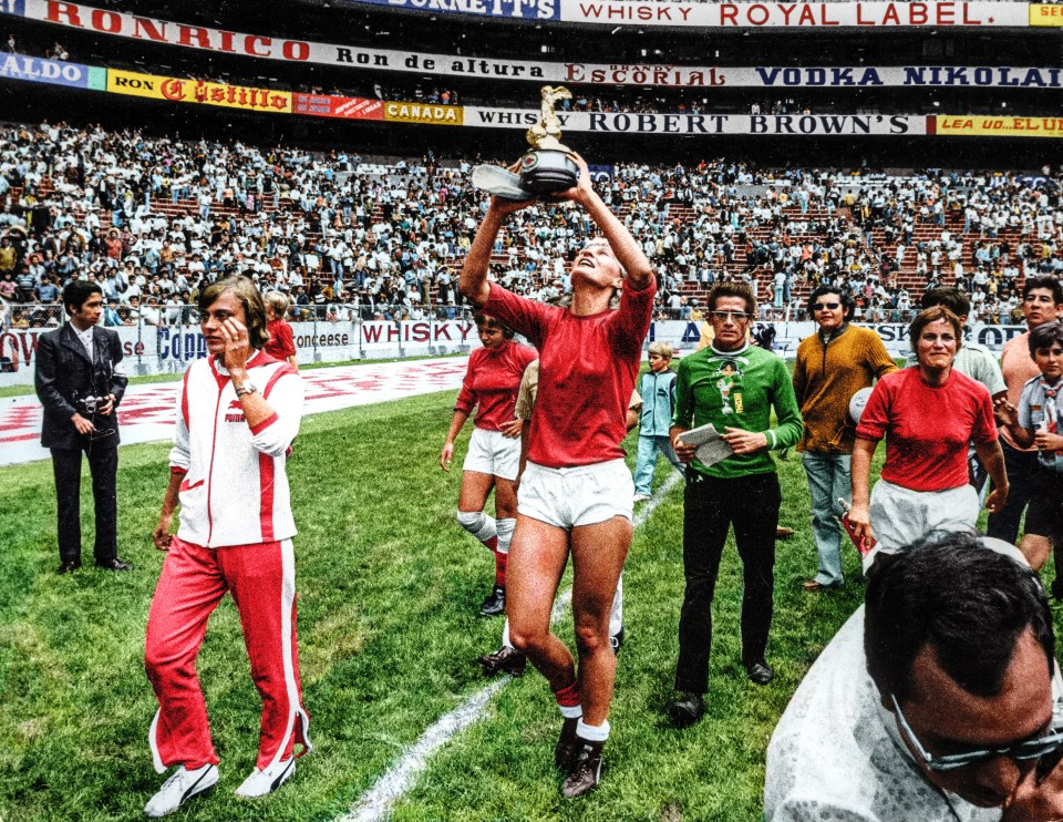 Copa '71: The Lost Lionesses: Storyville,11-06-2024,Danish team with the cup after winning in 1971,New Black Films / Mirrorpix Colour Artist Marina Amaral,New Black Films / Mirrorpix Colour Artist Marina Amaral