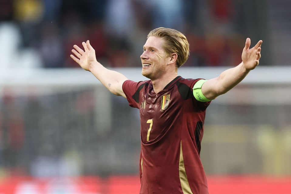 Mandatory Credit: Photo by REX/Shutterstock (14525319x) Belgium's Kevin De Bruyne celebrates after scoring during a friendly soccer match between Belgian national soccer team Red Devils and the national team of Montenegro, at the King Baudouin Stadium (Stade Roi Baudouin - Koning Boudewijnstadion), in Brussels, Wednesday 05 June 2024. The Red Devils are preparing for the upcoming Euro 2024 European Championships in Germany. Soccer Friendly Red Devils Vs Montenegro, Brussels, Belgium - 05 Jun 2024