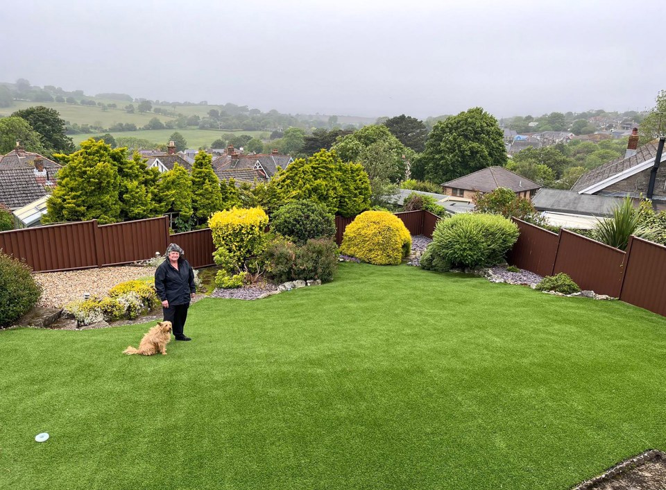 Val Starbuck, 64, said her £10,000 garden has been left "virtually unusable"