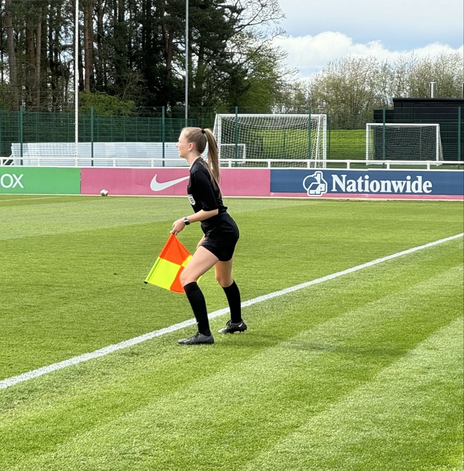 The 19-year-old referee initially thought she was 'badly winded'