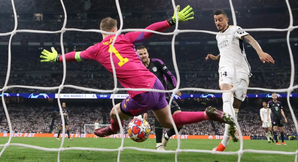 Joselu capitalised on Neuer spilling the ball to score a crucial goal for Real Madrid in the  Champions League