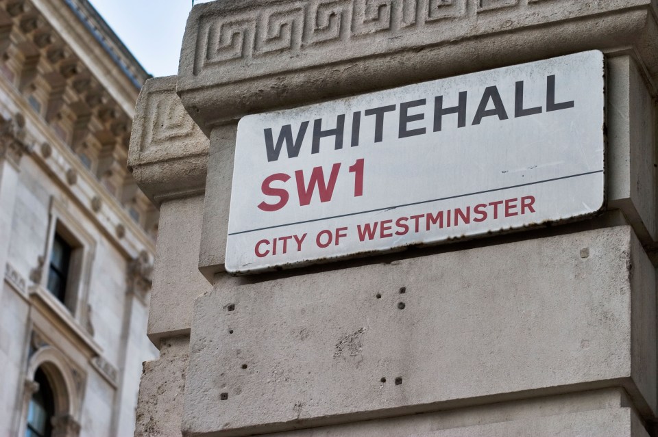 a street sign for whitehall sw1 city of westminster