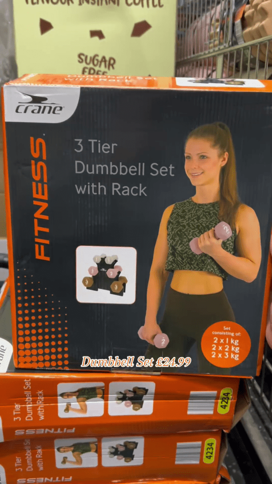 The Crane Dumbbell Set with Rack costs £24.99