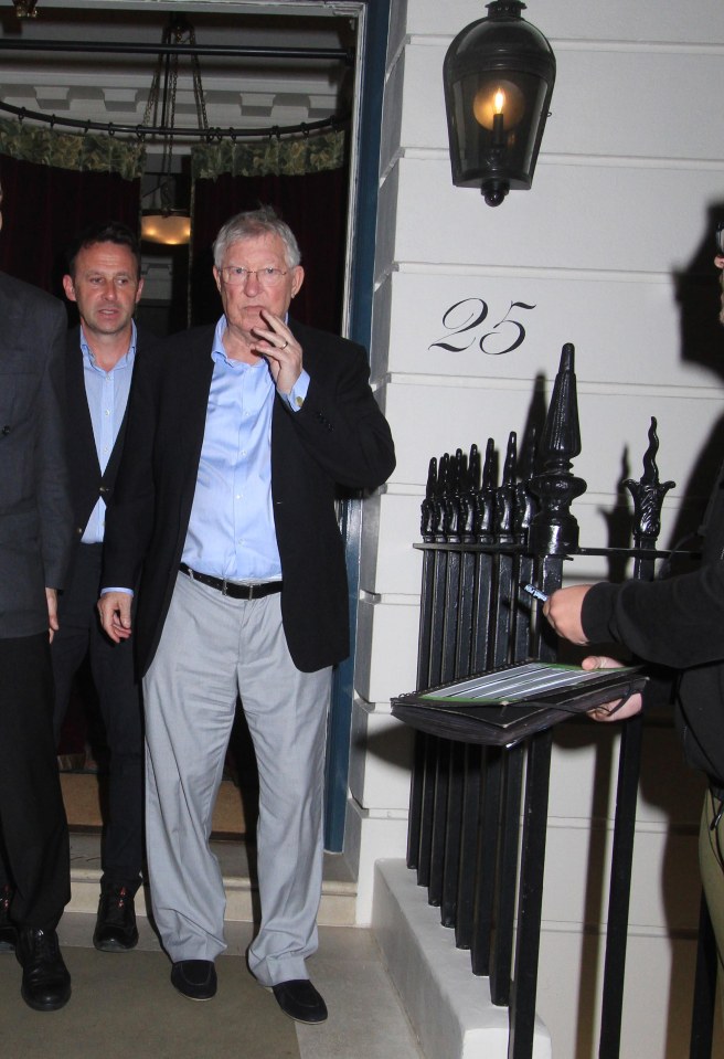 Sir Alex Ferguson was seen leaving a private member's club in Mayfair with Dougie Freedman