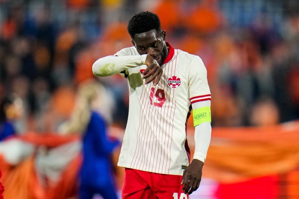 Alphonso Davies was at the top of the list instead of the goalkeeper