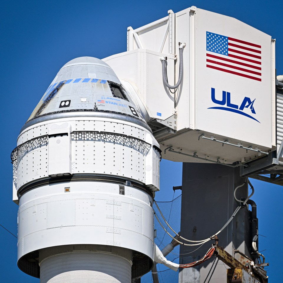 The United Launch Alliance (ULA) Atlas V rocket with Boeing’s CST-100 Starliner spacecraft sit atop Space Launch Complex 41 at Cape Canaveral Space Force Station Kennedy Space Center in Florida