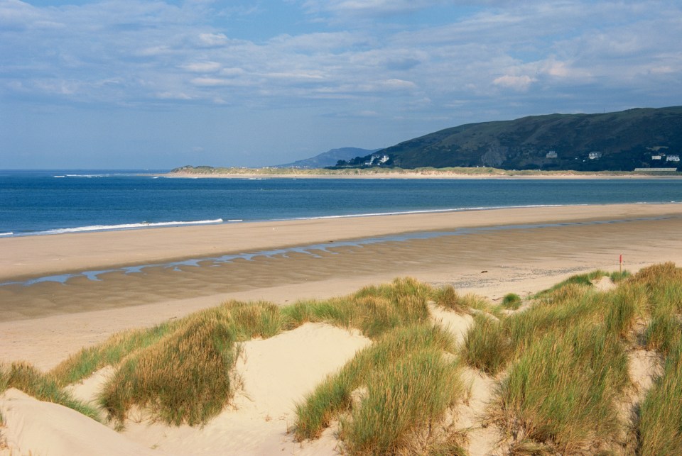 The beach is three miles long and very sandy in parts