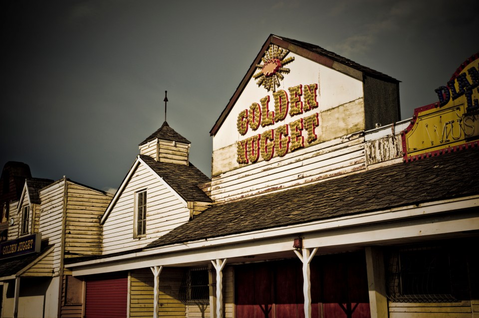 Golden Nugget sign part of the now demolished Frontierland site in 2009