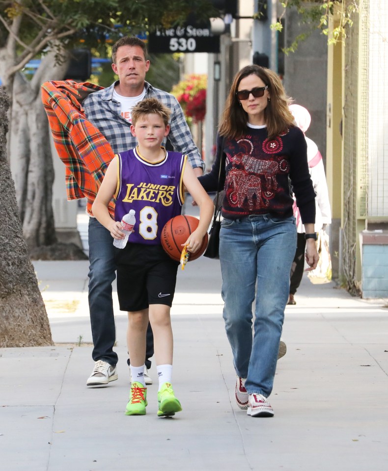 The day before, Ben was pictured with his ex-wife Jennifer Garner and son Samuel