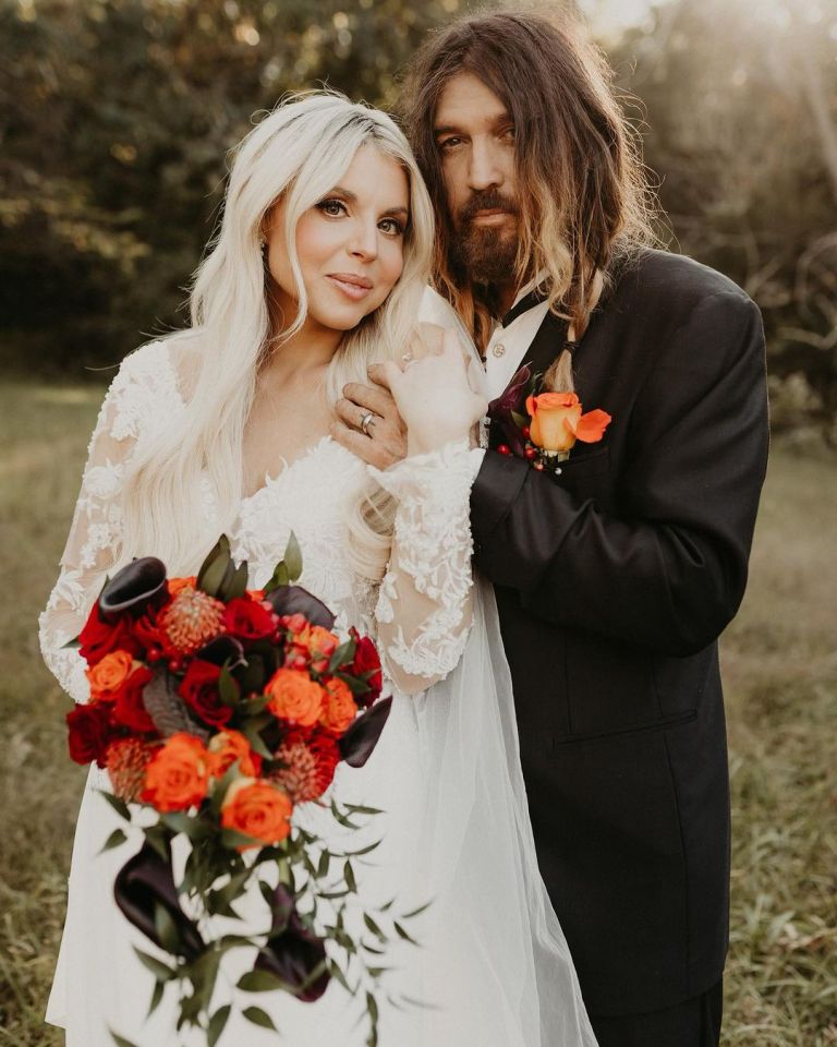 Billy Ray and Firerose Cyrus, pictured in a wedding photo, are divorcing after just seven months of marriage