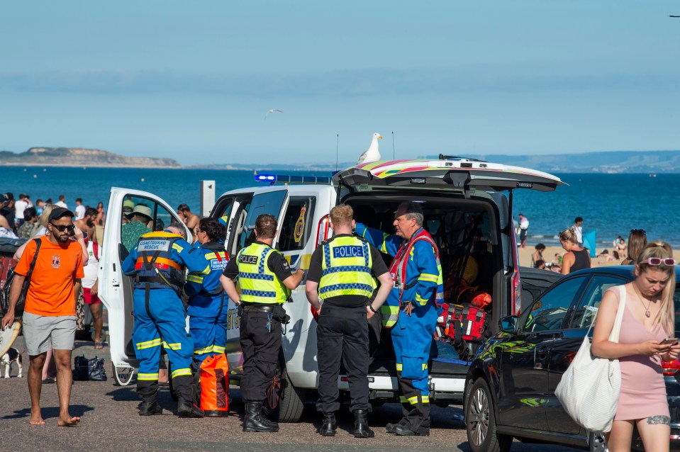 Dorset Police were at the scene at the tourist hotspot