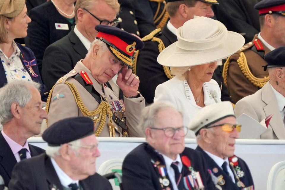 A teary Camilla listened to the stories of veterans