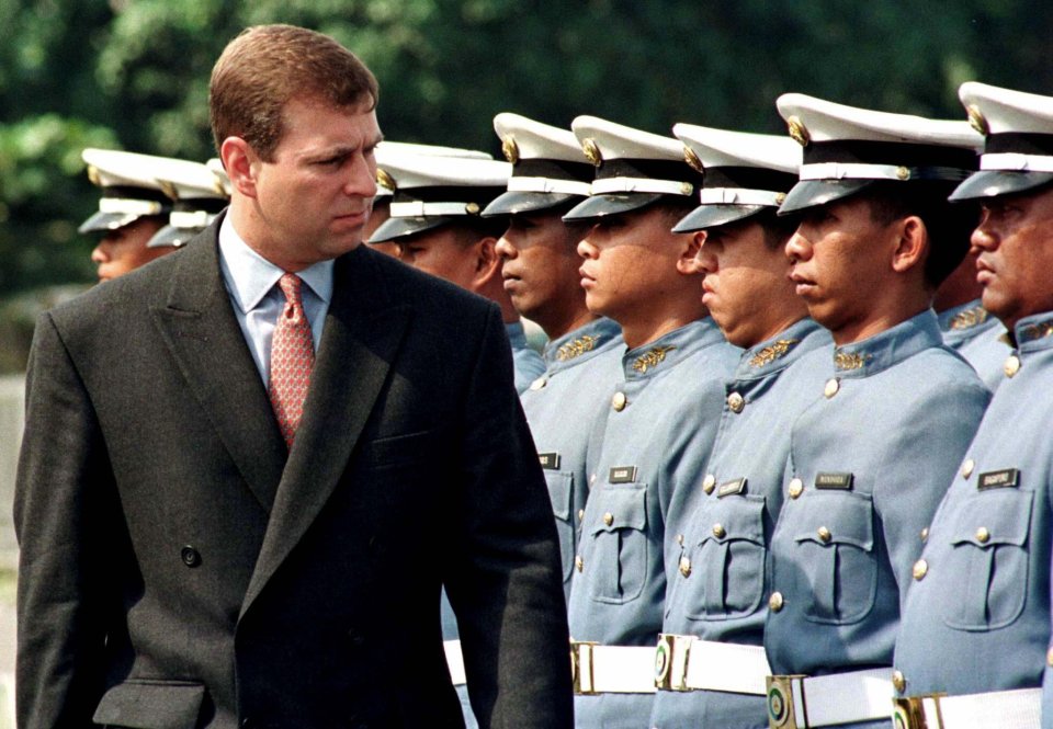 Andrew inspecting Filipino troops in 1996