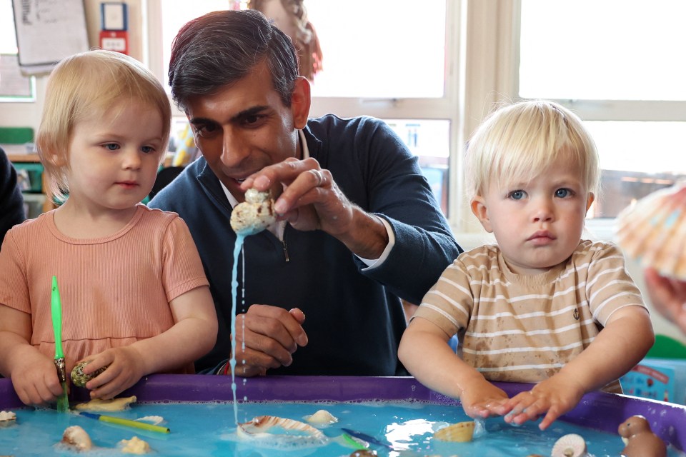 Rishi Sunak spent the morning at a childcare centre in Swindon, where he reiterated his apology