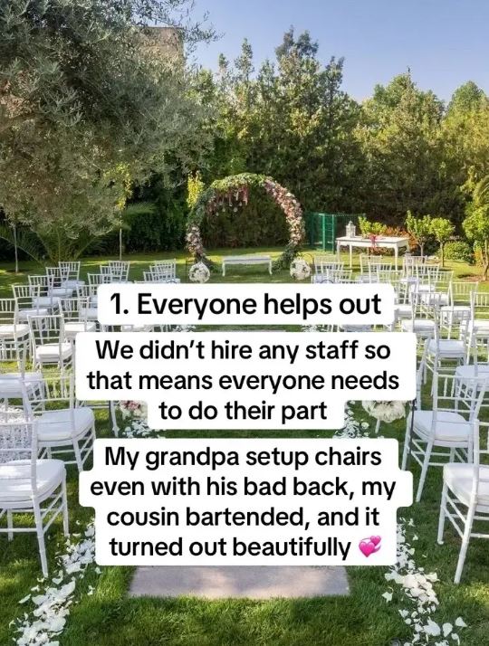 She revealed she made her grandad help set up