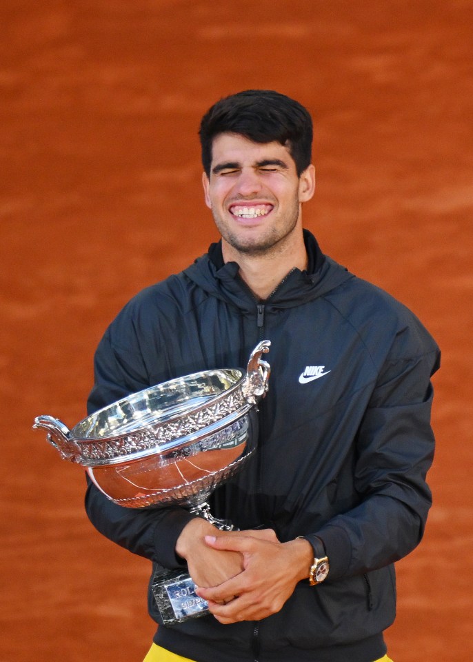 Alcaraz got his hands on the famous trophy in Paris