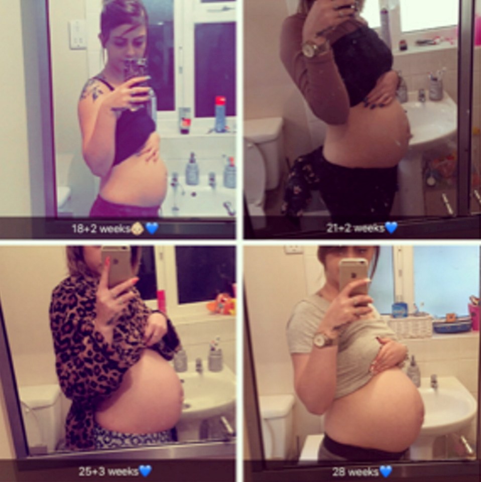 Shannon pictured during her pregnancy - she carried her sons in separate wombs