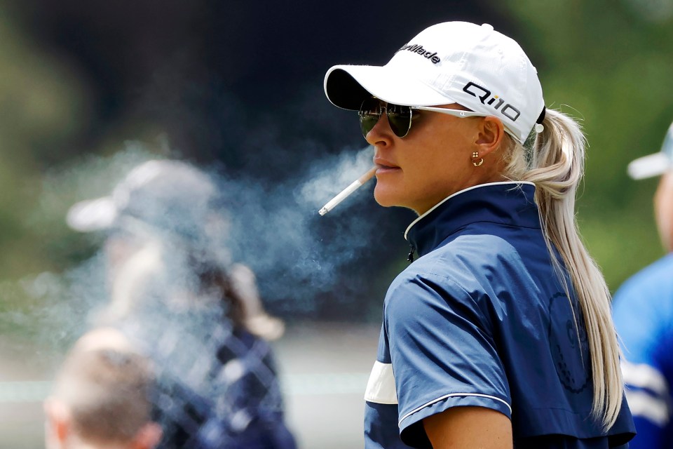 Brit golf pro Charley Hull has gone viral after casually lighting up a crafty fag on the course mid-way through the US Women’s Open