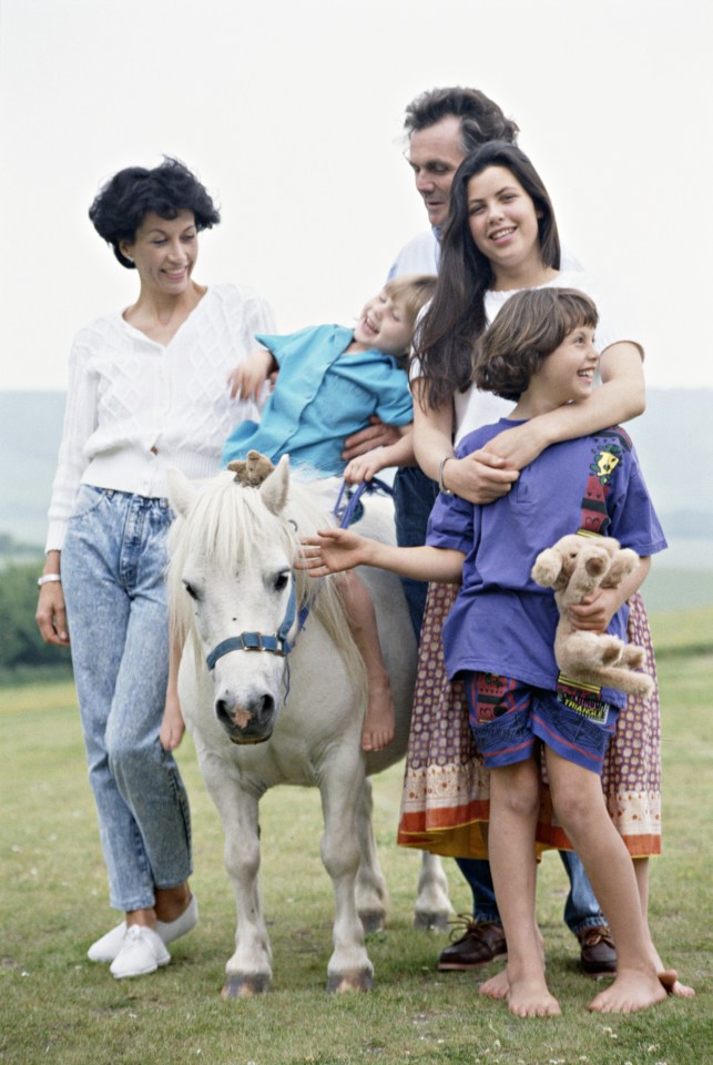 Allsopp with his wife Fiona and their three daughters Kirstie, Sofie and Natasha in 1990