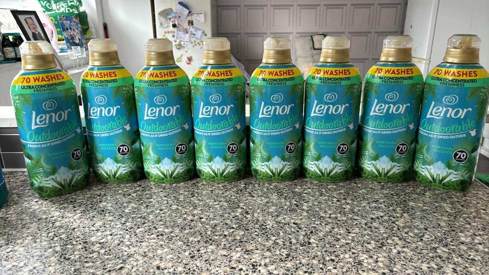 Bottles of Lenor fabric conditioner are selling for just 99p