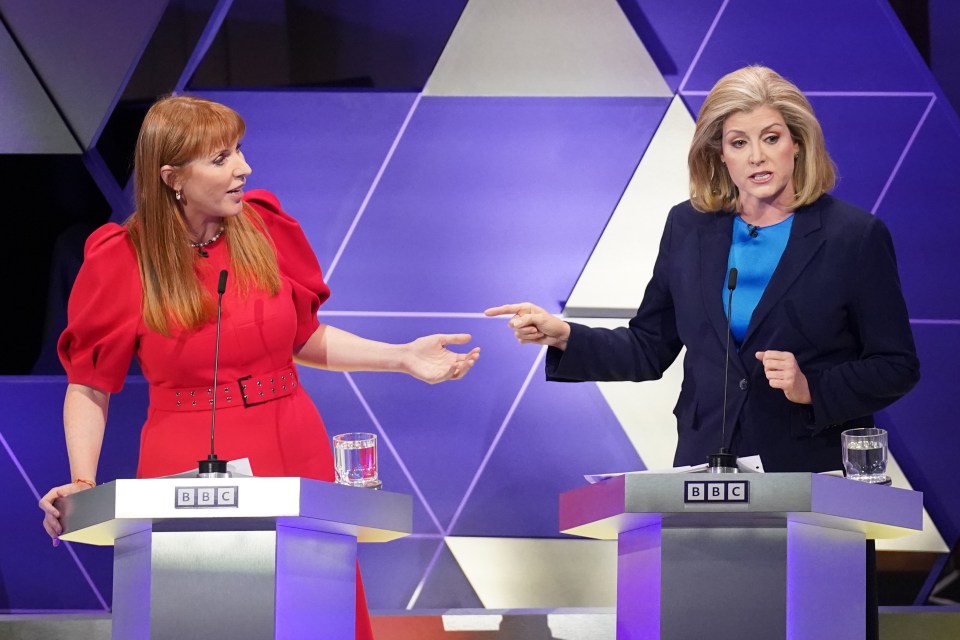 Penny Mordaunt attacks Angela Rayner during the live BBC Election Debate