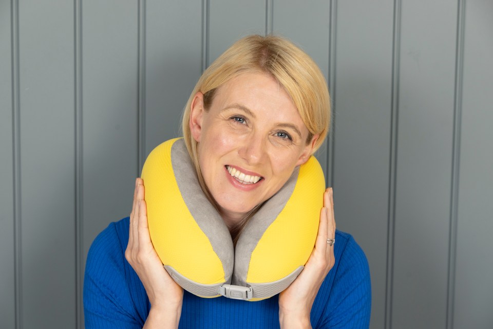 Lynsey with the Go Travel 2 Memory Dreamer Pillow