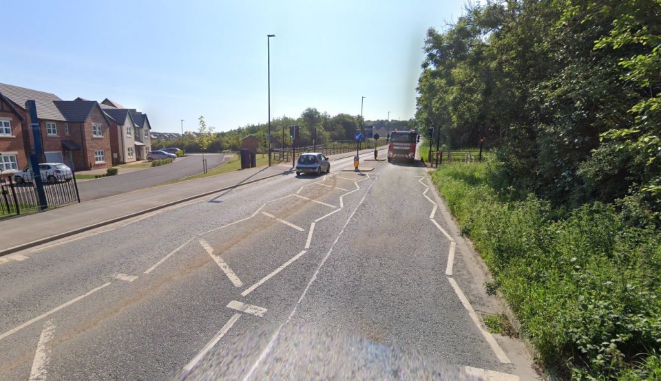 Paramedics rushed to the scene on Stamfordham Road in West Denton, Newcastle