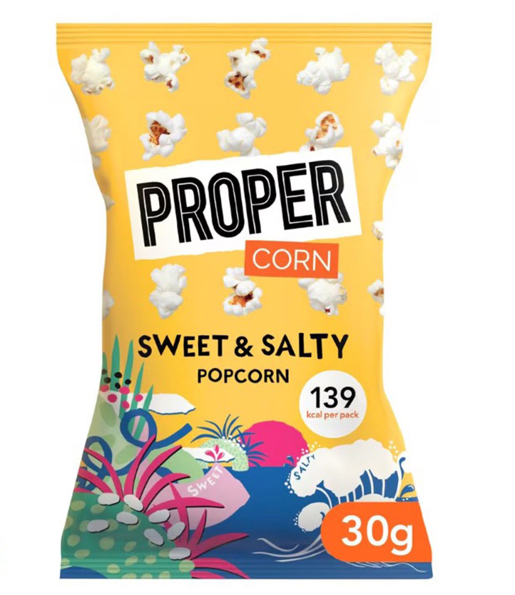 A bag of sweet and salty Propercorn will cost you £1