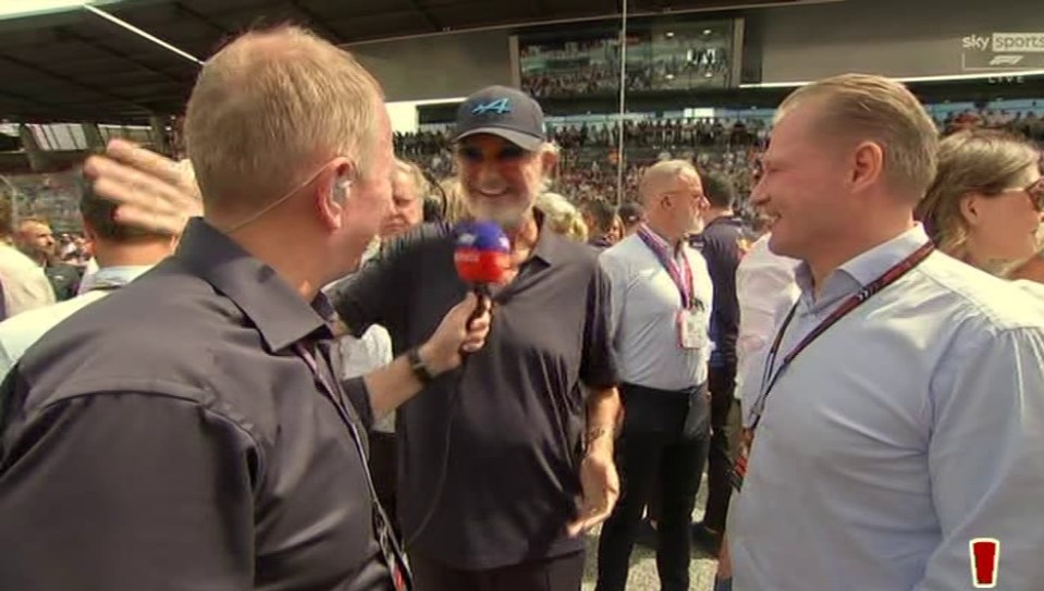 He enjoyed a reunion with former boss Flavio Briatore, as well as Jos Verstappen