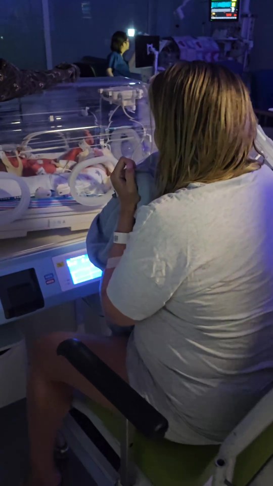 The proud mum showcased snaps of the little boy in the neo natal unit