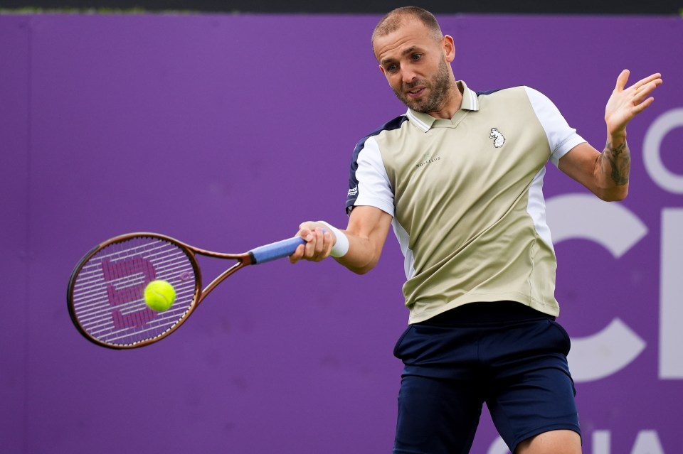 Dan Evans suffered an injury at Queen's