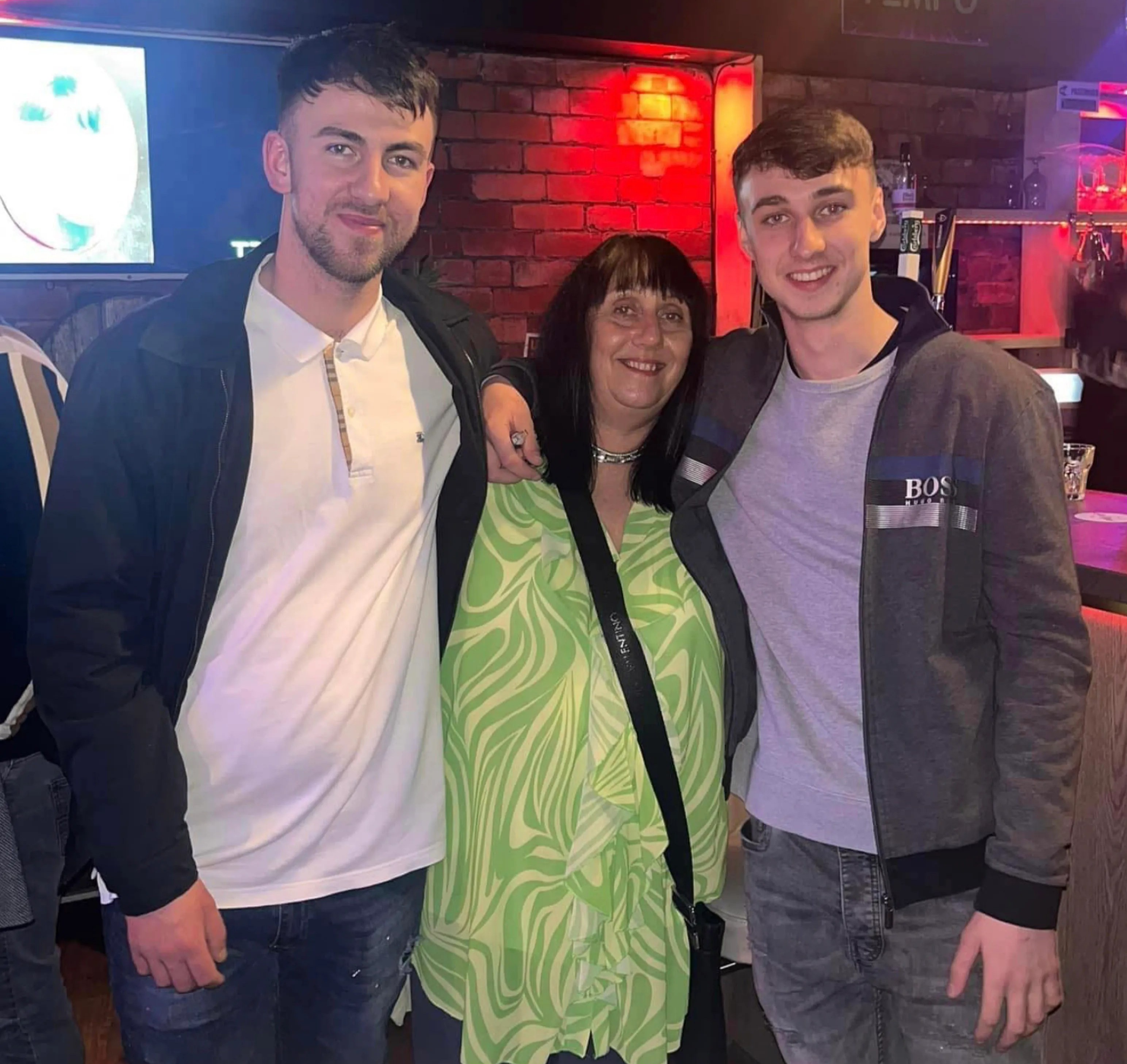 Jay Slater (right) pictured with his brother Zak and mum Debbie - who both flew out to the island after he went missing