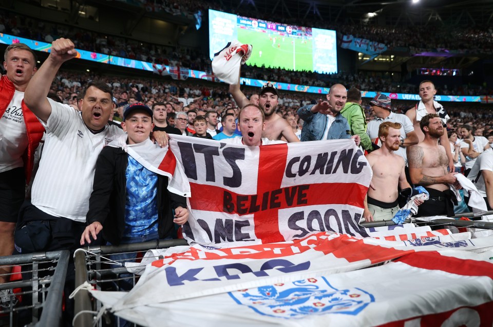 England fans often claim that 'It’s coming home' only to suffer heartbreak