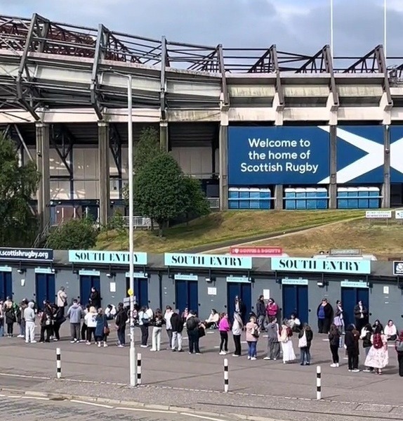 And fans have already been hitting the merch stands outside the Murrayfield Stadium to stock up on Taylor goodies