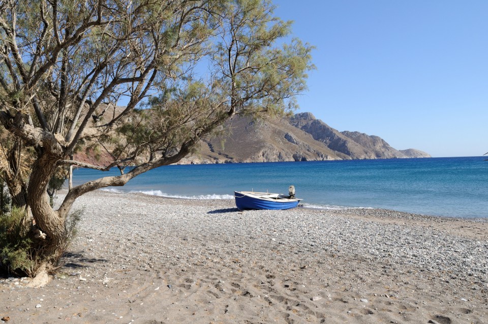 Tilos has long stretches of empty beach