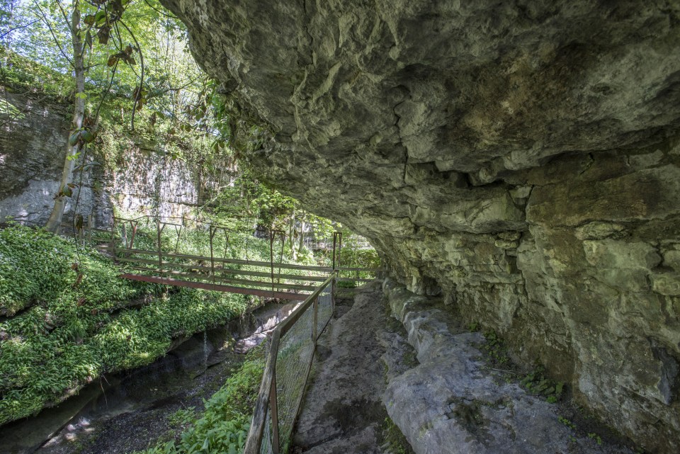 How Stean Gorge offers activities such as save exploring and rock climbing for outdoor lovers