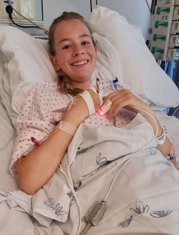 Ella Squires was hospitalised after being hit in the stomach by a football