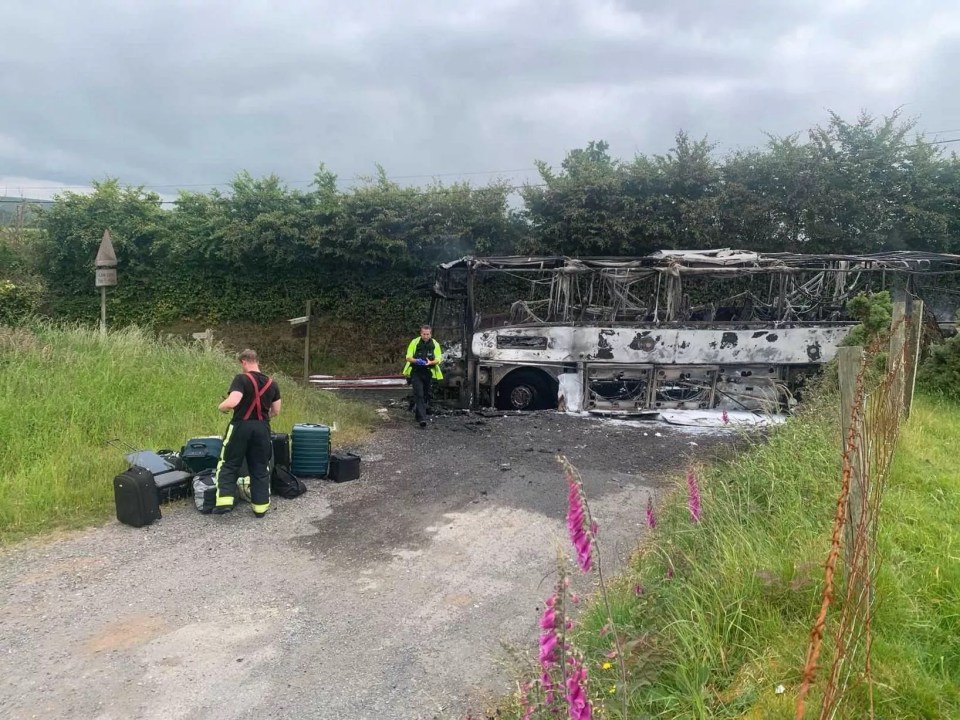 An eyewitness says the passengers and driver found safety in a nearby field