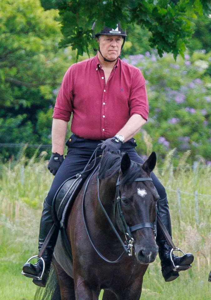 Prince Andrew regularly goes horse-riding around the grounds