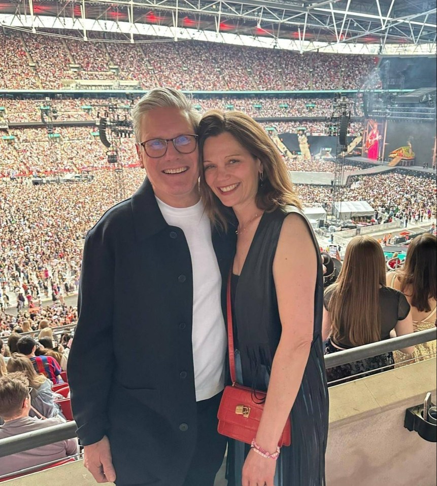 Labour Party leader Keir Starmer and his wife Victoria Starmer last night